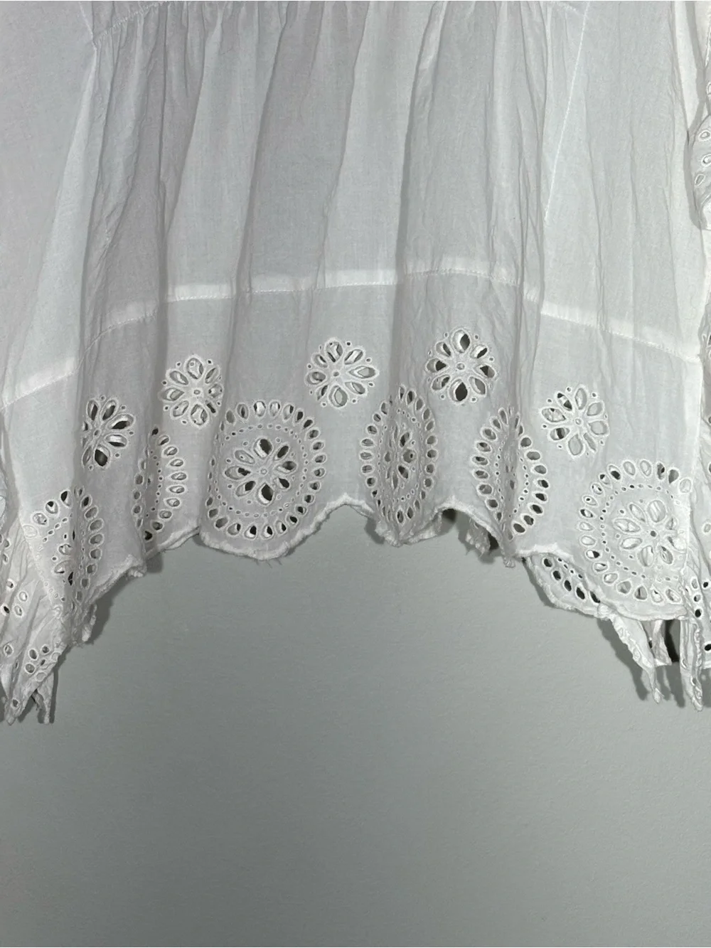Snapper Rock Girls 4-6 Years Swim Coverup Shirt Top White Eyelet 100% Cotton
